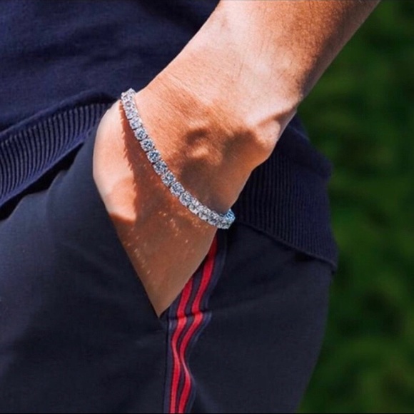 5mm White Gold Tennis Bracelet - Picture 2 of 3